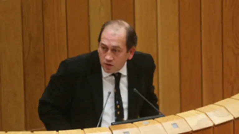 Fern&aacute;ndez Leiceaga, en el Parlamento.