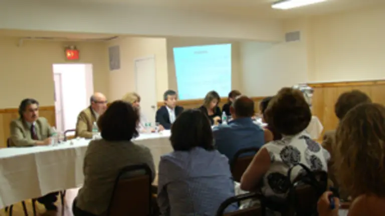  Los representantes de la Xunta, durante la jornada informativa en la Casa de Galicia de Nueva York.