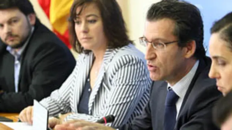  Feij&oacute;o, durante su comparecencia en el Parlamento gallego para hablar del &lsquo;caso de la agente electoral&rsquo;.