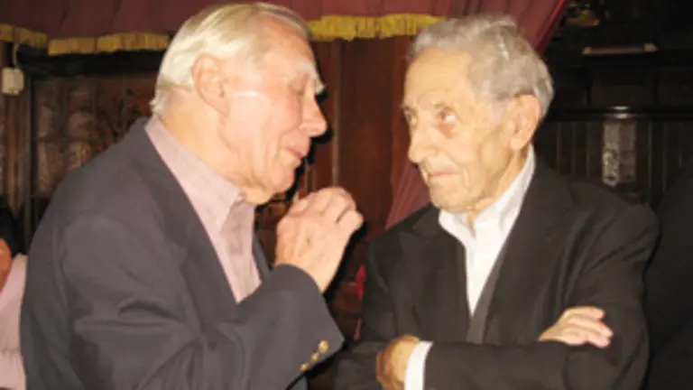  Bargiela, con Isaac D&iacute;az Pardo, durante la &uacute;ltima visita de &eacute;ste a Argentina.