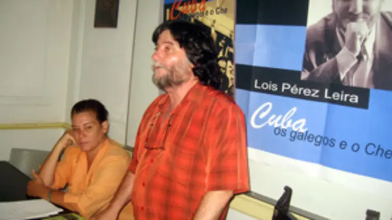  P&eacute;rez Leira, durante la presentaci&oacute;n del libro &lsquo;Cuba, os galegos e o Che&rsquo; en La Habana.