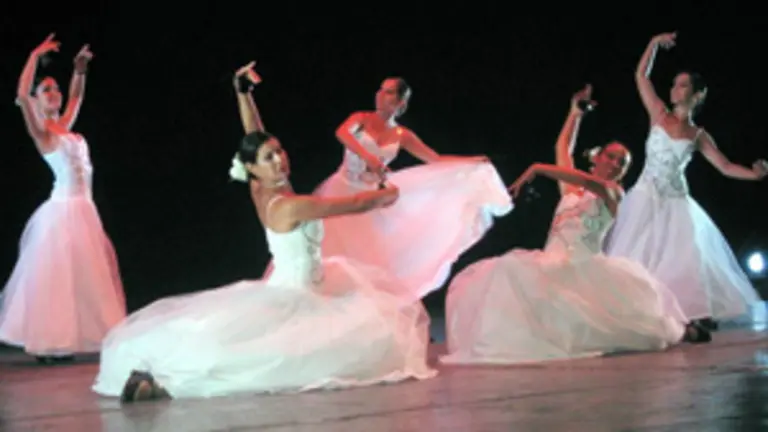  El cuerpo de baile de la sociedad leonesa agradó por su coreografía.