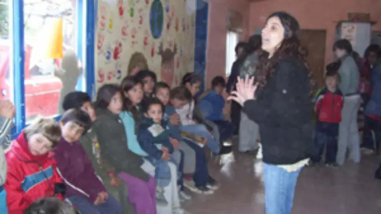  Un momento de la fiesta infantil.