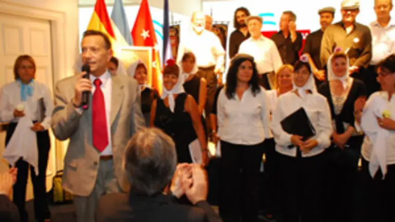  El presidente de la Casa de Madrid en Argentina durante los actos en honor de la Virgen de la Paloma.