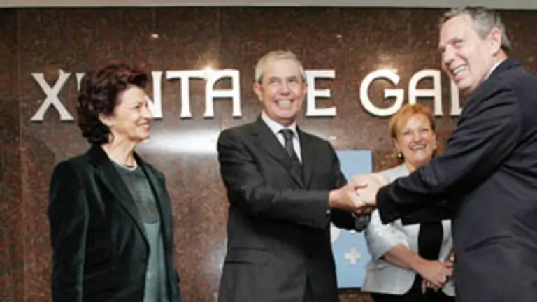  El presidente Touri&ntilde;o, durante la inauguraci&oacute;n el pasado a&ntilde;o de la Delegaci&oacute;n de la Xunta en Argentina.