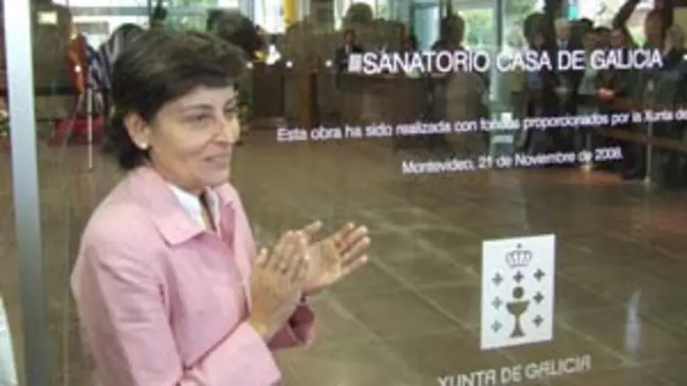  La conselleira, Rubio Vidal, durante la inauguraci&oacute;n de la remodelaci&oacute;n de Casa de Galicia.