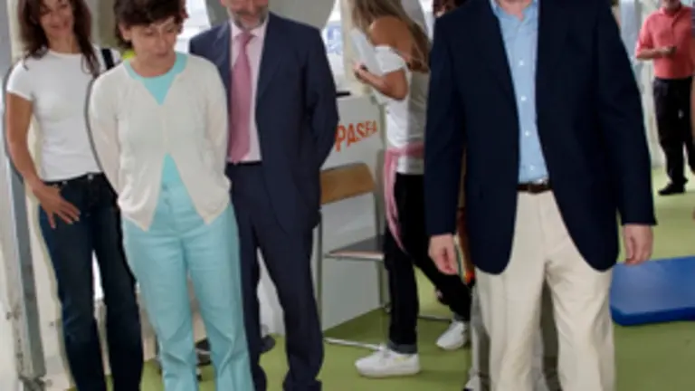 Rubio, en la carpa &lsquo;Pasea a t&uacute;a sa&uacute;de&rsquo;.