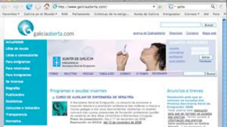  Portada de la web de Emigraci&oacute;n.