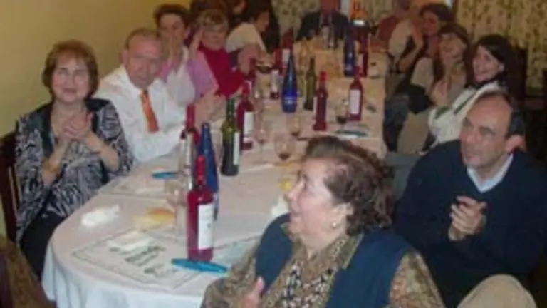 Momento de la cena en homenaje a los voluntarios de la Casa de Soria en Madrid.