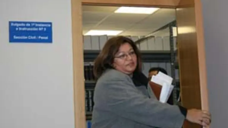  Mar&iacute;a Isabel Blanco, a la salida del juzgado.