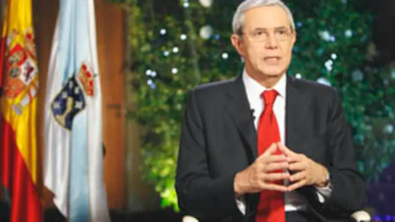  Touri&ntilde;o, durante un momento de su mensaje de Fin de A&ntilde;o.