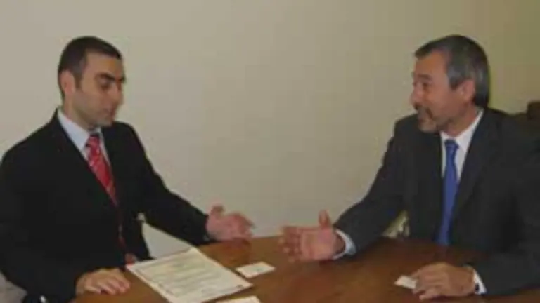  Fern&aacute;ndez Mato &ndash;a la dcha.&ndash;, durante su reuni&oacute;n con Flavio Goldman, de la Prefeitura de S&atilde;o Paulo.