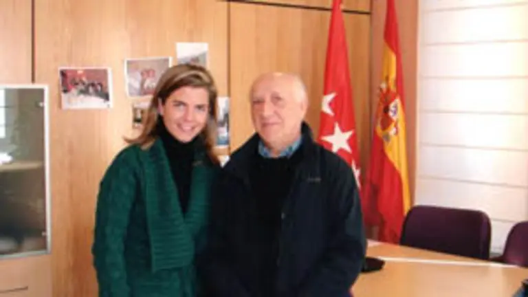  Victoria Cristóbal y Francisco Expósito, durante el encuentro.