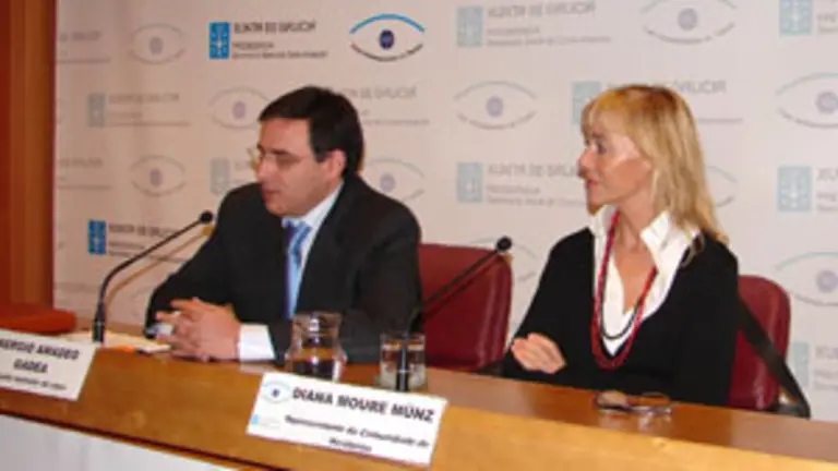  Diana Moure, durante la rueda de prensa.