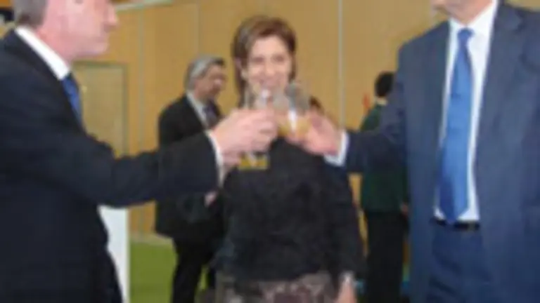 Elena Espinosa, durante la visita.