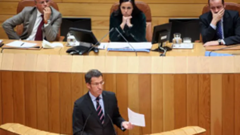  Feij&oacute;o, durante la sesi&oacute;n de investidura. 