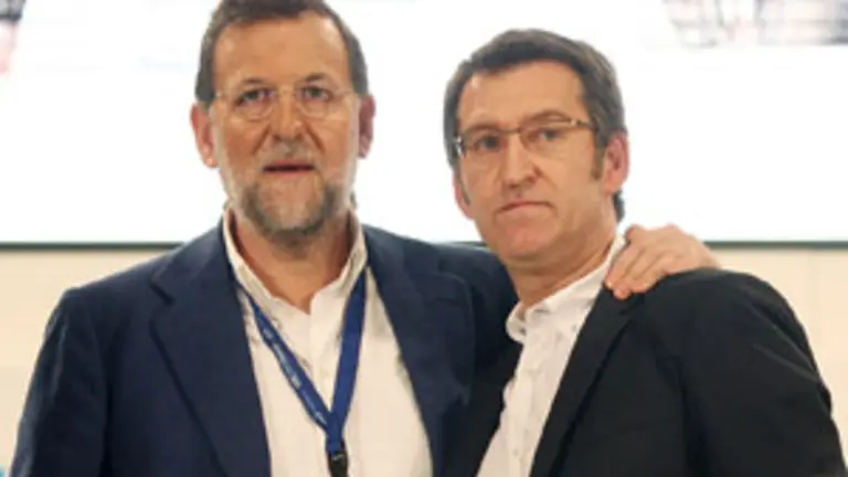  Mariano Rajoy arrop&oacute; a Alberto N&uacute;&ntilde;ez Feij&oacute;o en su reelecci&oacute;n.