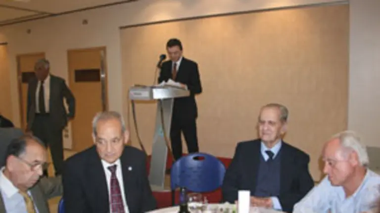  Jos&eacute; Vila, durante su discurso en la cena de celebraci&oacute;n. 