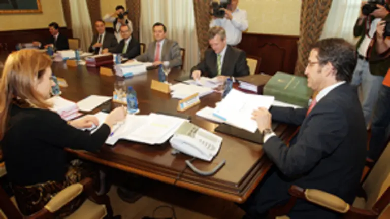  Feij&oacute;o presidi&oacute; el Consello da Xunta, en el Pazo de Raxoi.