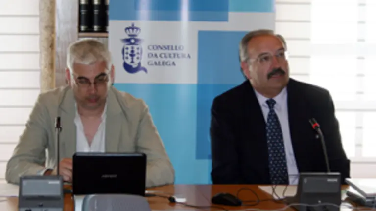  Ram&oacute;n Villares &ndash;a la derecha&ndash; y El&iacute;as Torres, en una de las jornadas del encuentro.