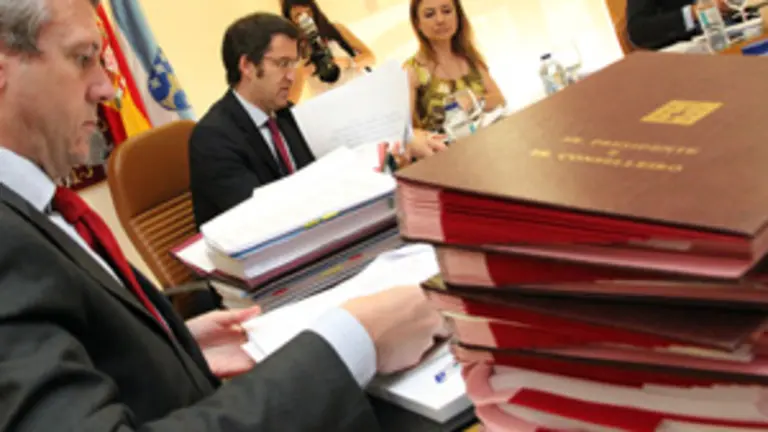 Rueda -a la izda.- y Feij&oacute;o formar&aacute;n parte del Consello de Acci&oacute;n Exterior. 