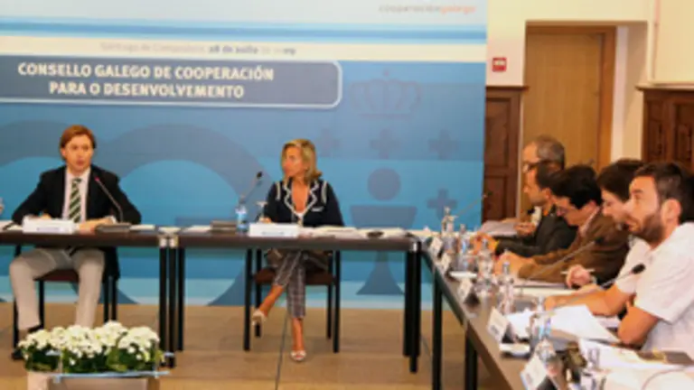  Jes&uacute;s Gamallo, durante la presentaci&oacute;n del Plan de Cooperaci&oacute;n Galega 2009.