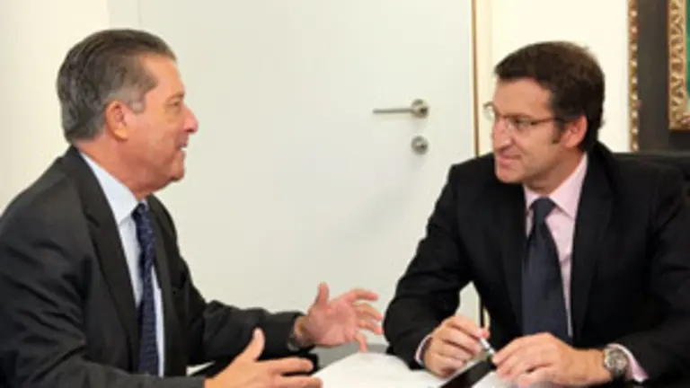 El presidente de la Xunta, Alberto N&uacute;&ntilde;ez Feij&oacute;o, recibi&oacute; a Federico Mayor Zaragoza.