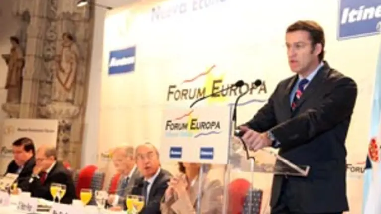 Alberto N&uacute;&ntilde;ez Feij&oacute;o, durante su intervenci&oacute;n en el Forum Europa, la semana pasada. 