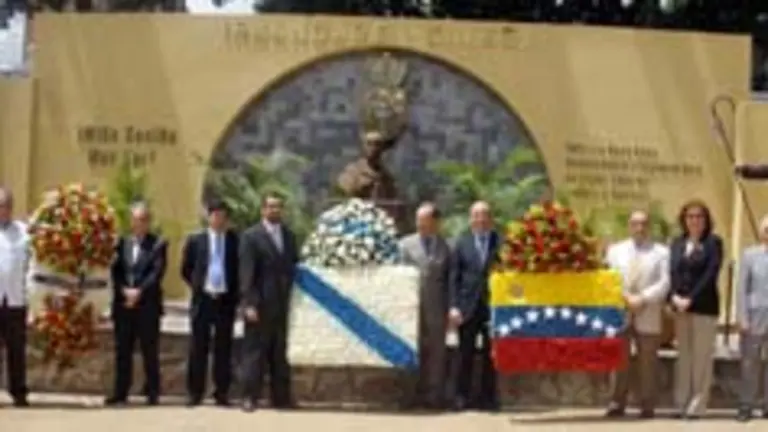  Una vista de las cuatro ofrendas florales.