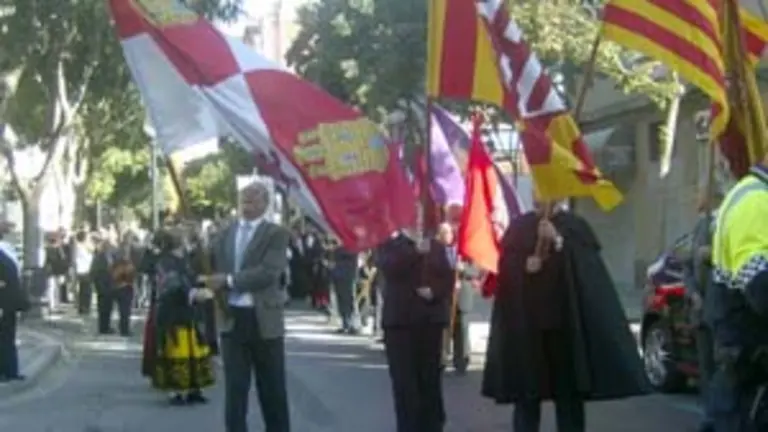  Un momento de la celebración de la procesión hasta la iglesia de San Andrés del Palomar.
