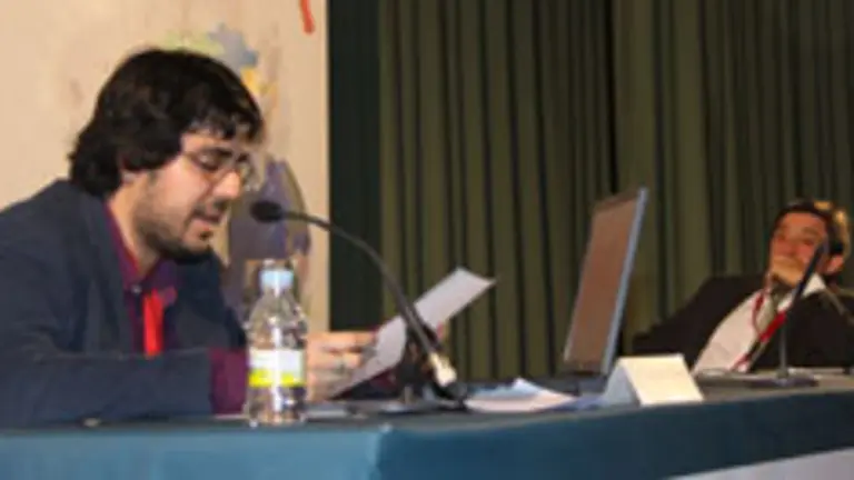 Un momento de la exposición de Rubén Sánchez.