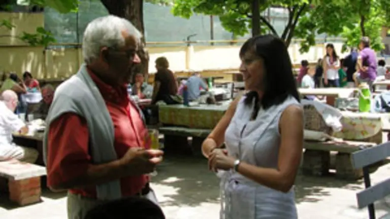 Dos momentos de las celebraciones en el Centro Asturiano de Buenos Aires.   