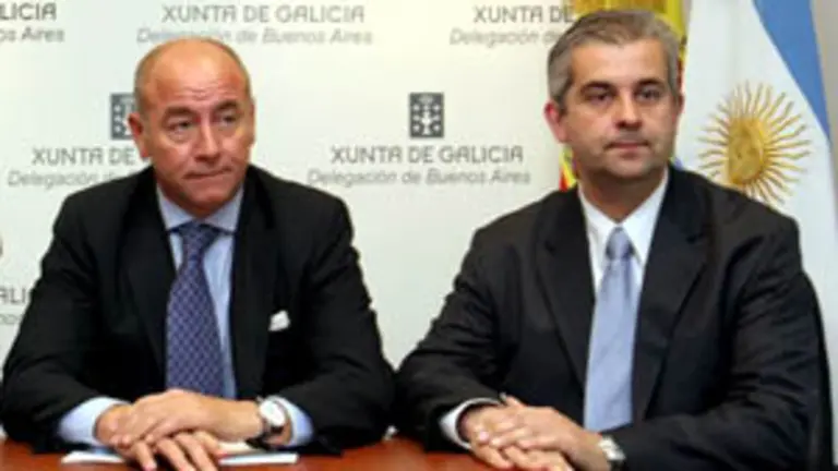  Santiago Camba y Alejandro L&oacute;pez Dobarro en la Delegaci&oacute;n de la Xunta en Buenos Aires.
