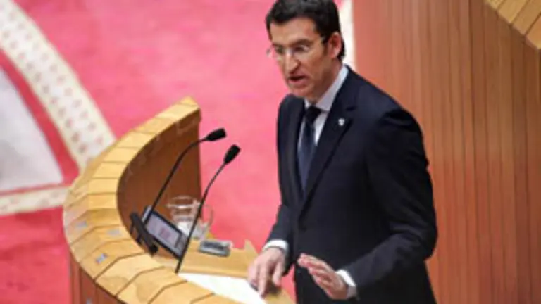 Un momento de la intervenci&oacute;n de Alberto N&uacute;&ntilde;ez Feij&oacute;o. 