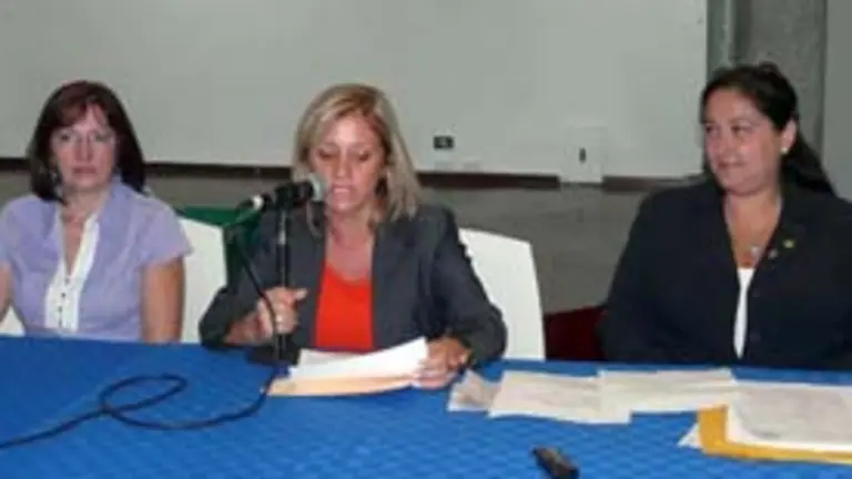  La nueva presidenta, durante su discurso de investidura.