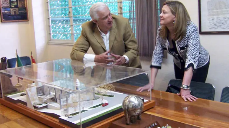  La consejera, durante su visita a la institución.