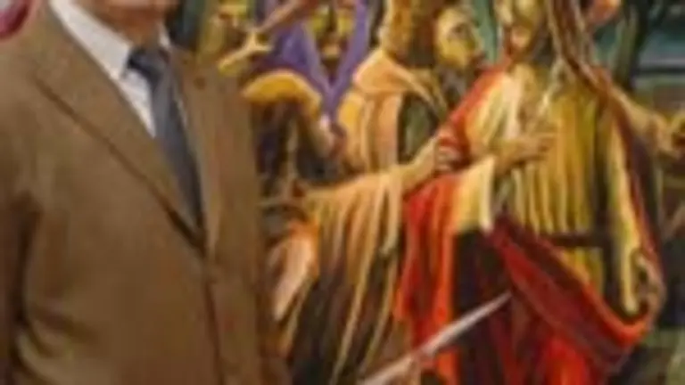  El santiagu&eacute;s Pl&aacute;cido Amboage, ante uno de sus trabajos.