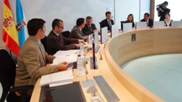  Un momento del Consello de la Xunta celebrado en San Caetano. 