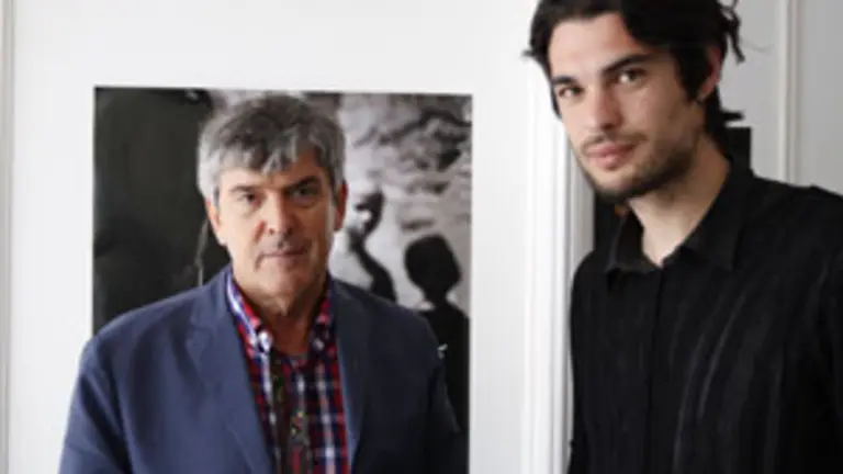  El gerente del Consorcio Audiovisual de Galicia, Anxo Quintanilla &ndash;a la izda.&ndash;, y el cineasta Oliver Laxe.