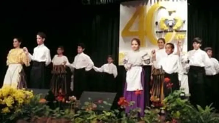  Un momento de la actuación del grupo folclórico infantil. 