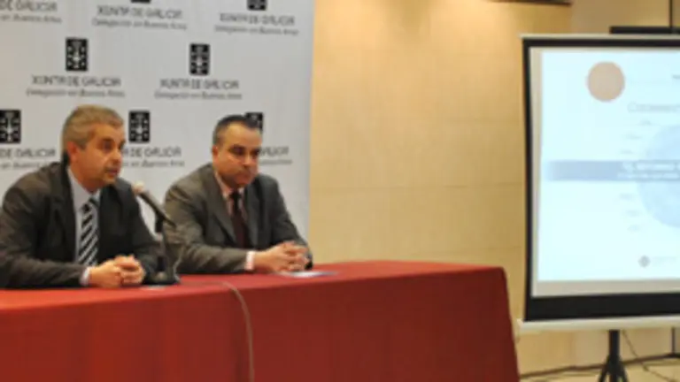  Alejandro L&oacute;pez Dobarro y Jos&eacute; Otero, en el encuentro con los directivos.