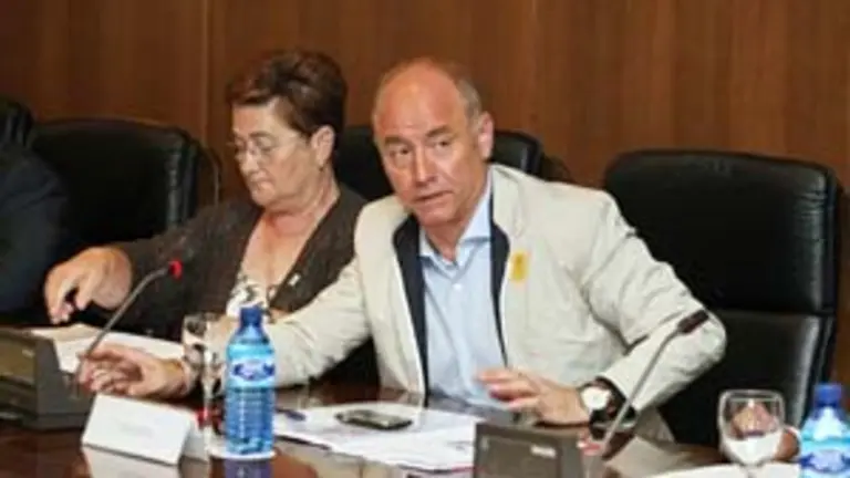 Teresa Ordiz, junto al representante de Galicia en la reuni&oacute;n. 
