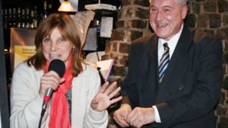  Higinio Mart&iacute;nez con Graciela Pereira, durante el homenaje.