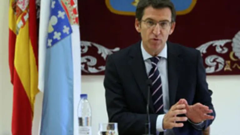  El presidente Feij&oacute;o, durante la rueda de prensa posterior al Consello de la Xunta.