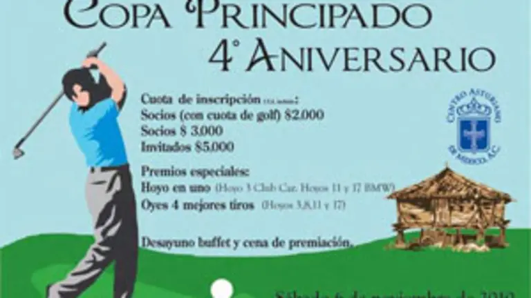  El cartel promocional del torneo de golf.