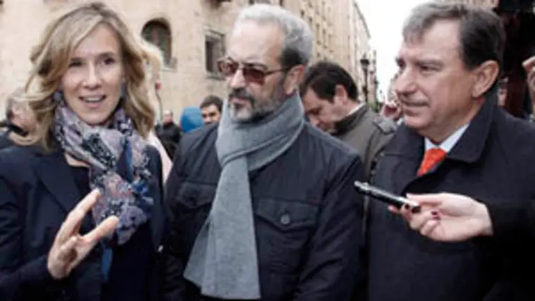 Cristina Garmendia, el rector Daniel Hernández y el consejero Juan José Mateos inauguraron ‘Empírika’.