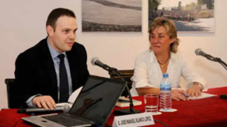 El ingeniero de Montes Jos&eacute; Manuel Blanco L&oacute;pez, durante su disertaci&oacute;n en Madrid.