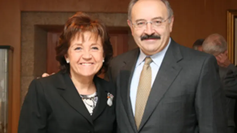  Ram&oacute;n Villares y Carmen Cafarell, la pasada semana en Santiago de Compostela.