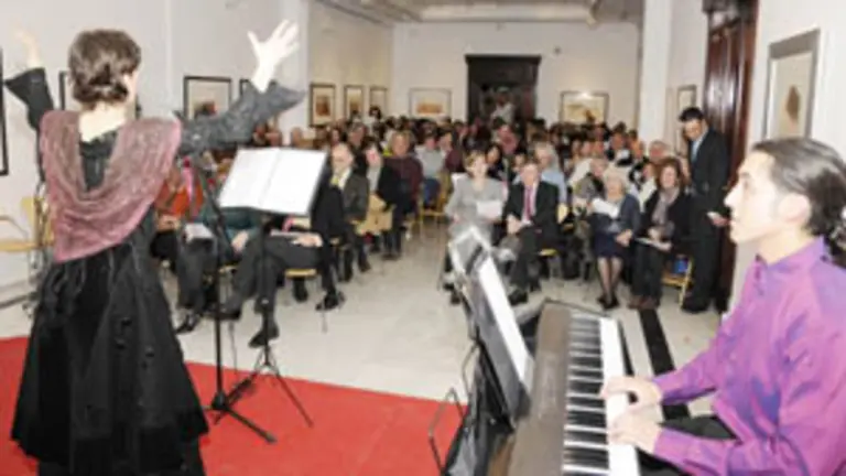  Noemi Mazoy, durante su concierto de Navidad en la Casa de Galicia en Madrid.