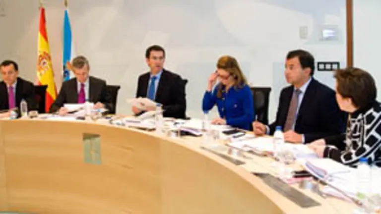 Un momento de la reuni&oacute;n del Consello de la Xunta.